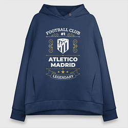 Толстовка оверсайз женская Atletico Madrid FC 1, цвет: тёмно-синий
