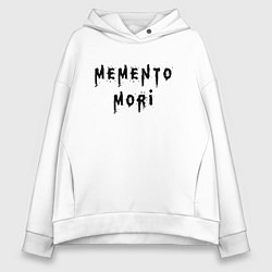 Женское худи оверсайз Memento Mori Помни о Смерти Надпись