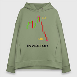 Толстовка оверсайз женская Investor, цвет: авокадо