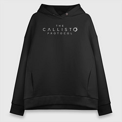 Толстовка оверсайз женская The Callisto Protocol logo, цвет: черный