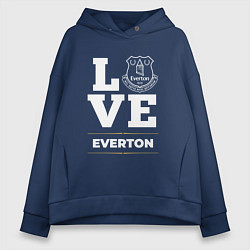 Толстовка оверсайз женская Everton Love Classic, цвет: тёмно-синий