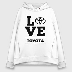 Толстовка оверсайз женская Toyota Love Classic, цвет: белый