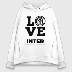 Толстовка оверсайз женская Inter Love Классика, цвет: белый