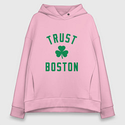 Толстовка оверсайз женская Trust Boston, цвет: светло-розовый