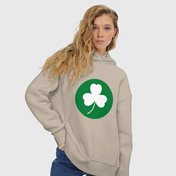 Толстовка оверсайз женская Celtics Style, цвет: миндальный — фото 2