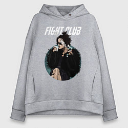 Толстовка оверсайз женская Helena Bonham Carter, цвет: меланж