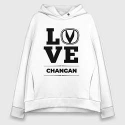 Толстовка оверсайз женская Changan Love Classic, цвет: белый