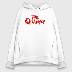 Толстовка оверсайз женская The Quarry logo, цвет: белый