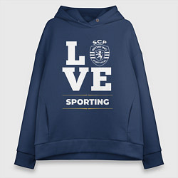 Толстовка оверсайз женская Sporting Love Classic, цвет: тёмно-синий