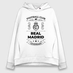 Женское худи оверсайз Real Madrid: Football Club Number 1 Legendary