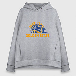 Толстовка оверсайз женская Golden State Basketball, цвет: меланж