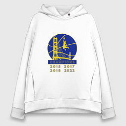 Толстовка оверсайз женская Champions - Warriors, цвет: белый
