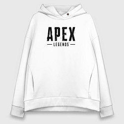 Толстовка оверсайз женская Логотип игры Apex Legends, цвет: белый