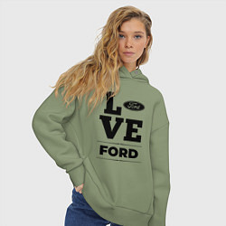 Толстовка оверсайз женская Ford Love Classic, цвет: авокадо — фото 2