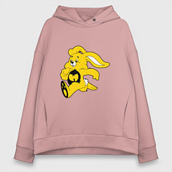 Толстовка оверсайз женская Wu-Tang Bunny, цвет: пыльно-розовый