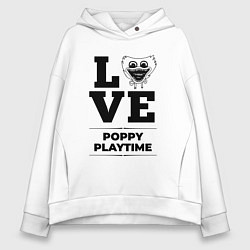 Толстовка оверсайз женская Poppy Playtime Love Classic, цвет: белый