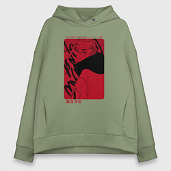 Толстовка оверсайз женская Кэн Рюгудзи -Токийские мстители, цвет: авокадо