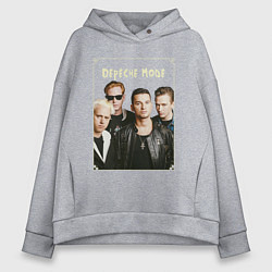 Толстовка оверсайз женская Keep Calm and Enjoy the Silence - Depeche Mode, цвет: меланж