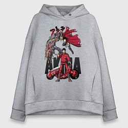 Толстовка оверсайз женская Akira anime, цвет: меланж