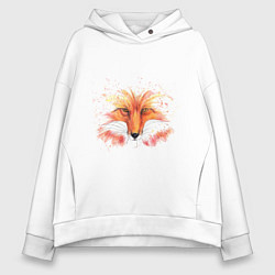 Толстовка оверсайз женская Charming fox, цвет: белый