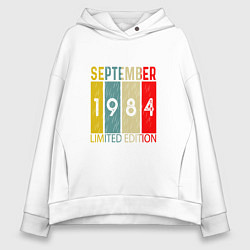 Толстовка оверсайз женская 1984 - Сентябрь, цвет: белый