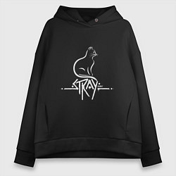 Толстовка оверсайз женская Stray Life, цвет: черный