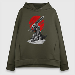 Толстовка оверсайз женская Guts the Black Swordsman, цвет: хаки
