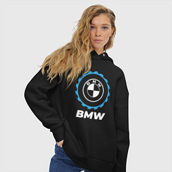 Толстовка оверсайз женская BMW в стиле Top Gear, цвет: черный — фото 2