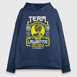 Толстовка оверсайз женская Cobra Kai team Lawrence, цвет: тёмно-синий