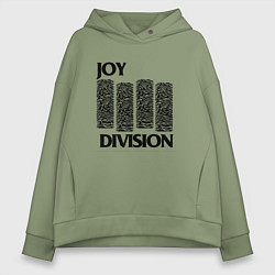 Толстовка оверсайз женская Joy Division - rock, цвет: авокадо