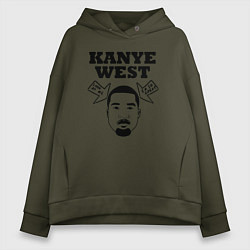 Толстовка оверсайз женская Kanye west - look at me - im so great, цвет: хаки