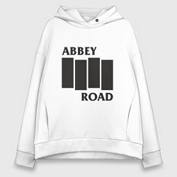 Толстовка оверсайз женская Abbey Road - The Beatles, цвет: белый