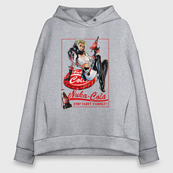 Толстовка оверсайз женская Nuka - cola girl, цвет: меланж