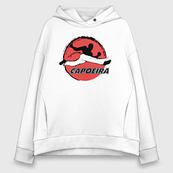 Толстовка оверсайз женская Capoeira - fighter jump, цвет: белый