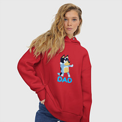 Толстовка оверсайз женская Doggy Dad, цвет: красный — фото 2