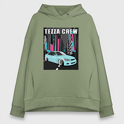 Толстовка оверсайз женская Toyota Altezza Tezza Crew, цвет: авокадо