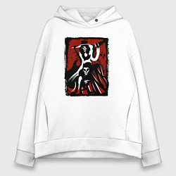 Толстовка оверсайз женская Punk girls, цвет: белый