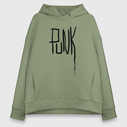 Толстовка оверсайз женская Punk, цвет: авокадо