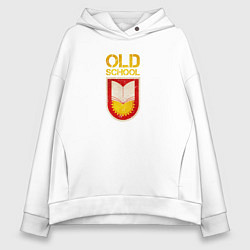 Толстовка оверсайз женская Old School emblem, цвет: белый