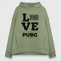 Толстовка оверсайз женская PUBG love classic, цвет: авокадо