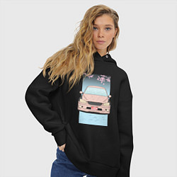 Толстовка оверсайз женская Toyota Altezza stance, цвет: черный — фото 2