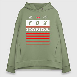 Толстовка оверсайз женская Honda racing, цвет: авокадо