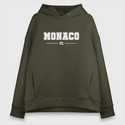 Толстовка оверсайз женская Monaco football club классика, цвет: хаки