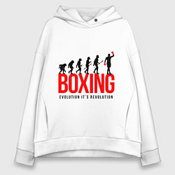 Толстовка оверсайз женская Boxing evolution, цвет: белый