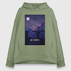 Толстовка оверсайз женская Abe oddysee - rupture farms, цвет: авокадо