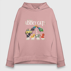 Толстовка оверсайз женская Abbey cats, цвет: пыльно-розовый