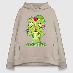 Толстовка оверсайз женская Nutty, цвет: миндальный