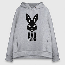 Толстовка оверсайз женская Bad rabbit, цвет: меланж