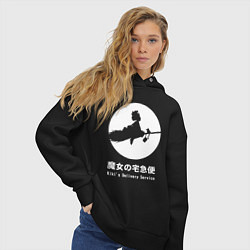 Толстовка оверсайз женская Kikis fly, цвет: черный — фото 2