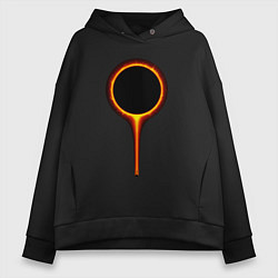 Толстовка оверсайз женская Dark Souls, цвет: черный